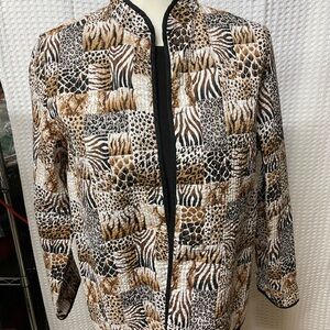 Alfred Dunner size 10 pattern I’d animal print beige, cream , black